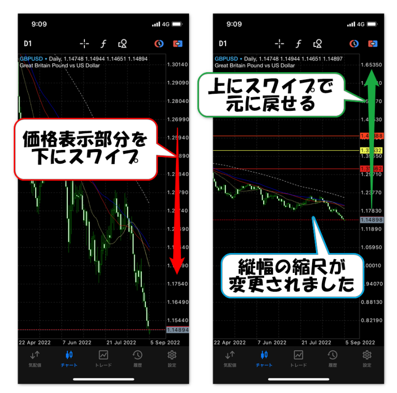 MT5だけの縮尺機能